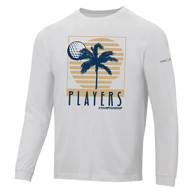 Men's Ahead  White THE PLAYERS Island Green Berkley Long Sleeve T-Shirt