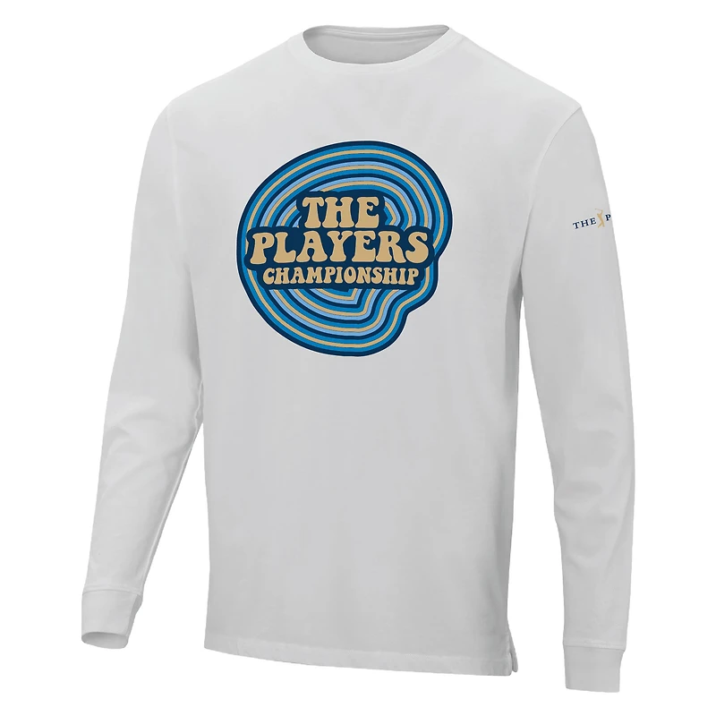 T-shirt à manches longues Ahead White THE PLAYERS Island Green Silverton pour hommes