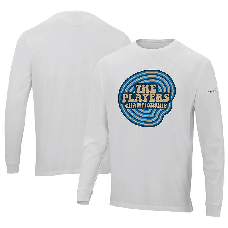 Men's Ahead White THE PLAYERS Island Green Silverton Long Sleeve T-Shirt
