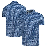 Polo imprimé Surf N Turf pour homme Barstool Golf Navy THE PLAYERS