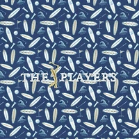 Men's Barstool Golf  Navy THE PLAYERS Surf N Turf Printed Polo