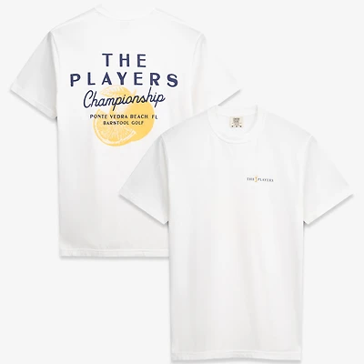 Men's Barstool Golf White THE PLAYERS Oranged Graphic T-Shirt