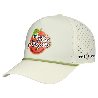 Men's Breezy Golf Cream THE PLAYERS Orange Performance Adjustable Hat