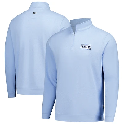 Pull-over à col zippé bleu clair Breezy Golf pour homme THE PLAYERS Flagship