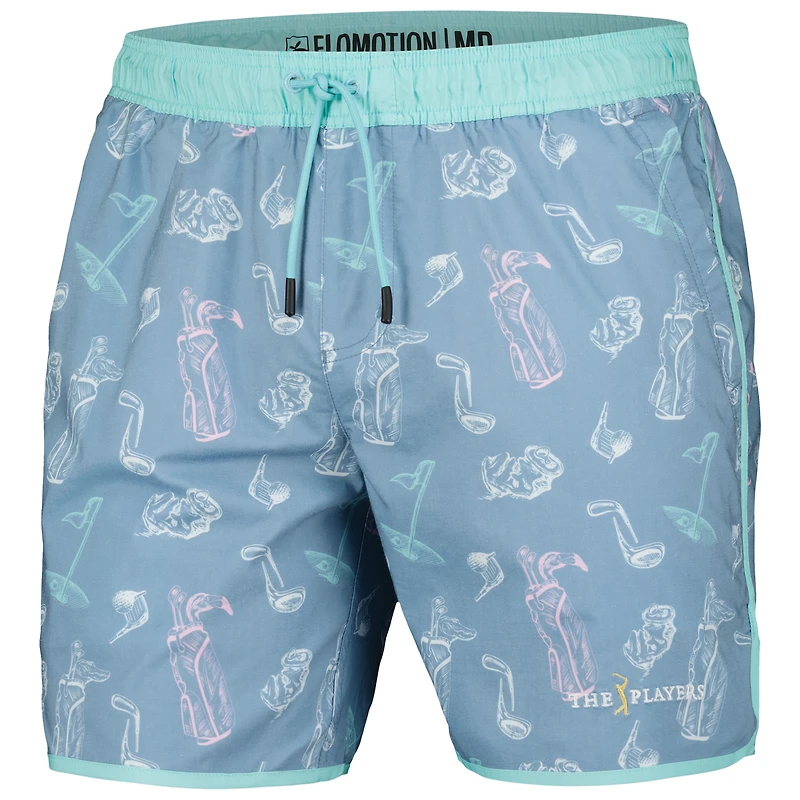 Short de volley-ball Flomotion bleu THE PLAYERS Bogey Bag Tri-Blend pour homme