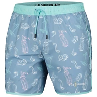 Short de volley-ball Flomotion bleu THE PLAYERS Bogey Bag Tri-Blend pour homme
