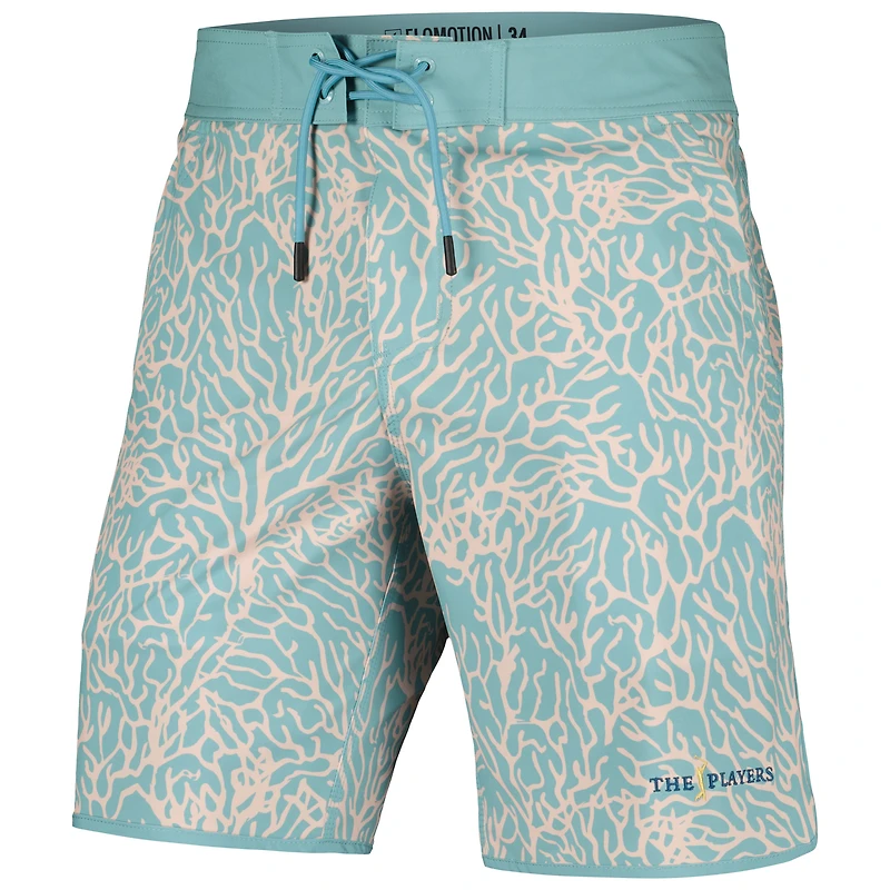 Boardshort bleu Flomotion THE PLAYERS Coral Reef pour hommes