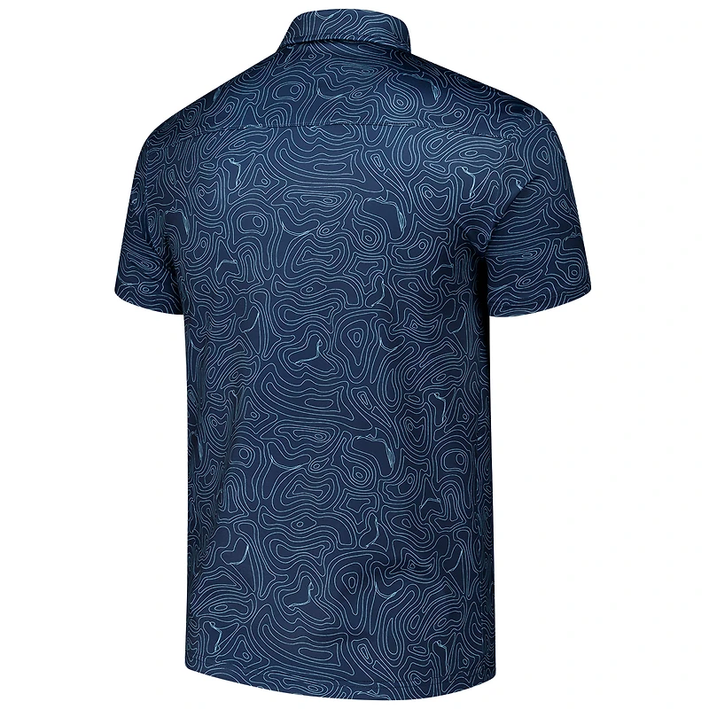 Men's Flomotion Navy THE PLAYERS Toothy Topo Polo