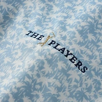 Men's FootJoy Light Blue THE PLAYERS Hidden Palm Print Lisle Polo