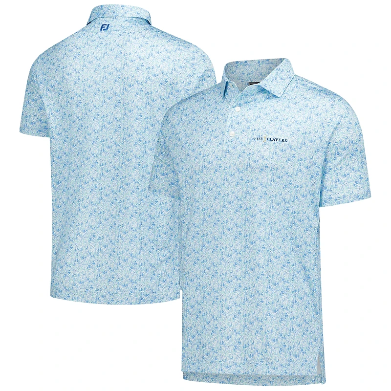 Men's FootJoy Light Blue THE PLAYERS Meadow Print Lisle Polo