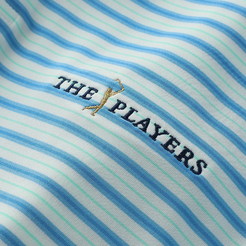 Men's FootJoy Light Blue THE PLAYERS Pinstripe Pop Lisle Polo
