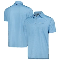 Men's FootJoy Light Blue THE PLAYERS Scallop Shell Foulard Lisle ProDry Polo