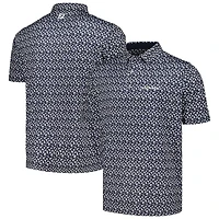 Polo en fil d'Écosse FootJoy THE PLAYERS Beach Print ProDry® pour hommes bleu marine
