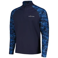 FootJoy Navy THE PLAYERS Camo Color Block Raglan Midlayer Quarter-Zip Top pour hommes