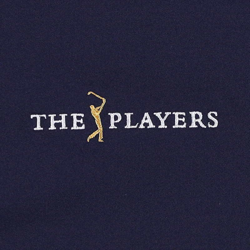 Men's FootJoy Navy THE PLAYERS Camo Color Block Raglan Midlayer Quarter-Zip Top