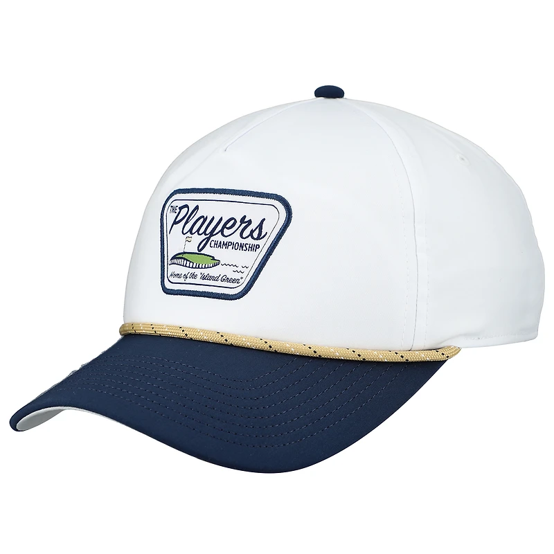 Casquette FootJoy blanche pour homme THE PLAYERS Island Green Patch Rope ajustable