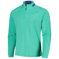 Haut à quart de zip raglan johnnie-O Green THE PLAYERS Steffen Performance pour hommes