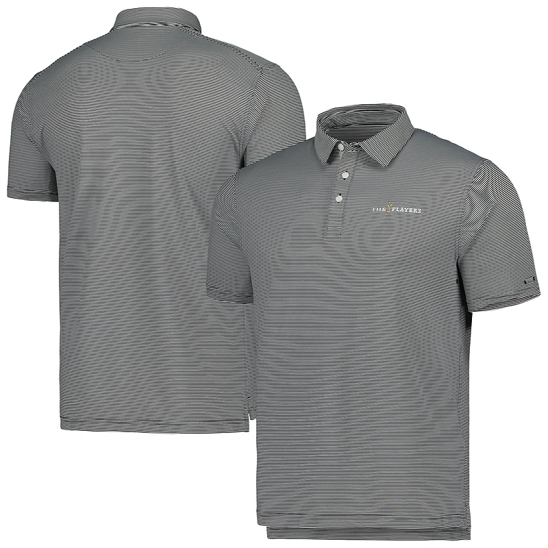 Men's Nike Black THE PLAYERS Control Stripe Performance Polo