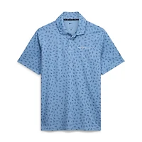 Polo Nike THE PLAYERS bleu pour homme, imprimé chaussure Dri-FIT