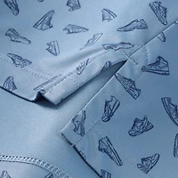 Men's Nike  Blue THE PLAYERS Par Shoe Print Dri-FIT Polo