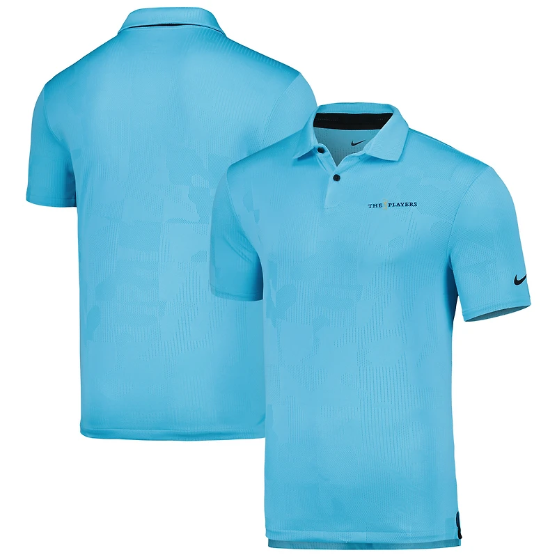 Men's Nike Light Blue THE PLAYERS Tour Jacquard Performance Polo