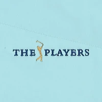 Men's Peter Millar Aqua/Navy THE PLAYERS Merge Hybrid Raglan Full-Zip Jacket