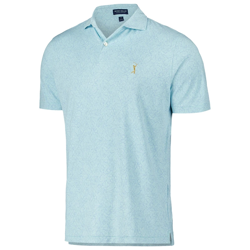 Polo en jersey de performance treillis coupe ajustée THE PLAYERS Peter Millar Aqua pour hommes