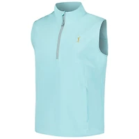 Men's Peter Millar Aqua THE PLAYERS Windward Half-Zip Vest