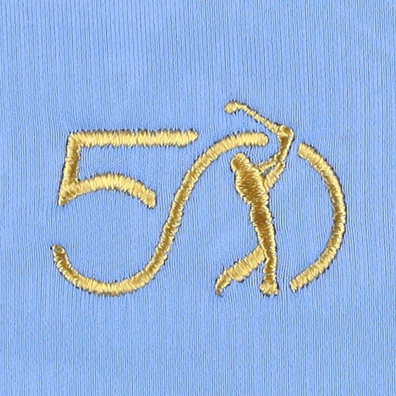 Haut à quart de zip Peter Millar bleu pour hommes THE PLAYERS 50e anniversaire Perth Shadow Stripe Floral Performance