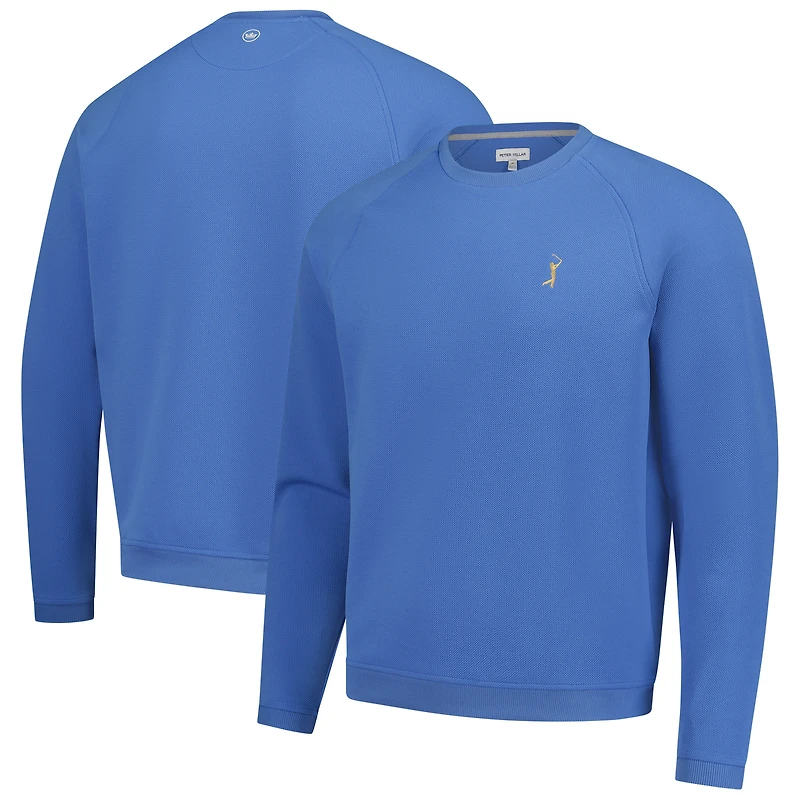 Sweat-shirt Performance The Players Cradle Pique Raglan bleu Peter Millar pour homme