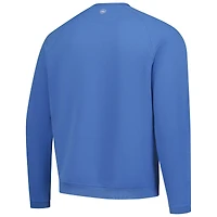 Sweat-shirt Performance The Players Cradle Pique Raglan bleu Peter Millar pour homme