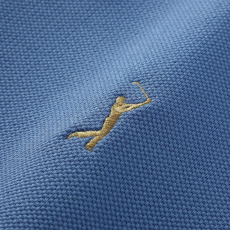 Sweat-shirt Performance The Players Cradle Pique Raglan bleu Peter Millar pour homme