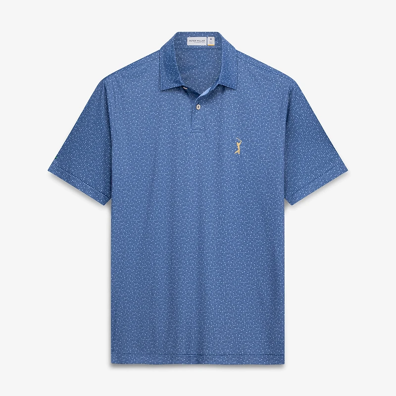 Polo de performance Peter Millar bleu THE PLAYERS Featherweight Headcovers pour homme