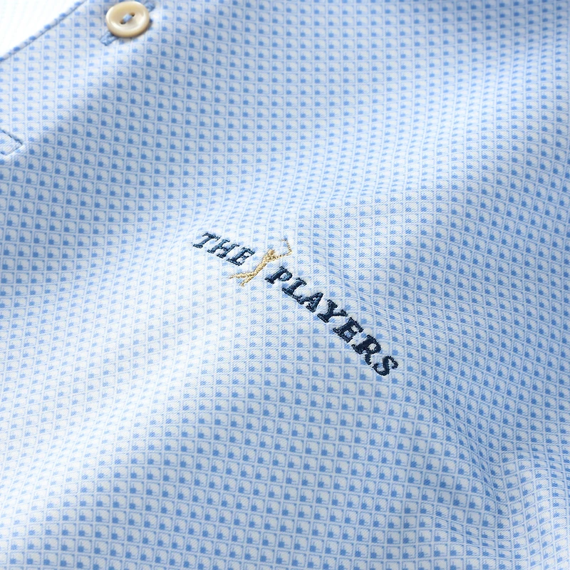 Men's Peter Millar Blue THE PLAYERS Medina Performance Jersey Polo