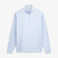 Men's Peter Millar Blue THE PLAYERS Perth Cross-Hatch Performance Quarter-Zip Pullover
