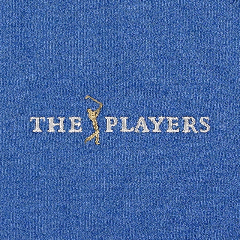 Men's Peter Millar Blue THE PLAYERS Perth Ombre Performance Raglan Quarter-Zip Top
