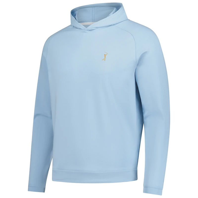 Men's Peter Millar Light Blue THE PLAYERS Pine Performance Raglan Hoodie