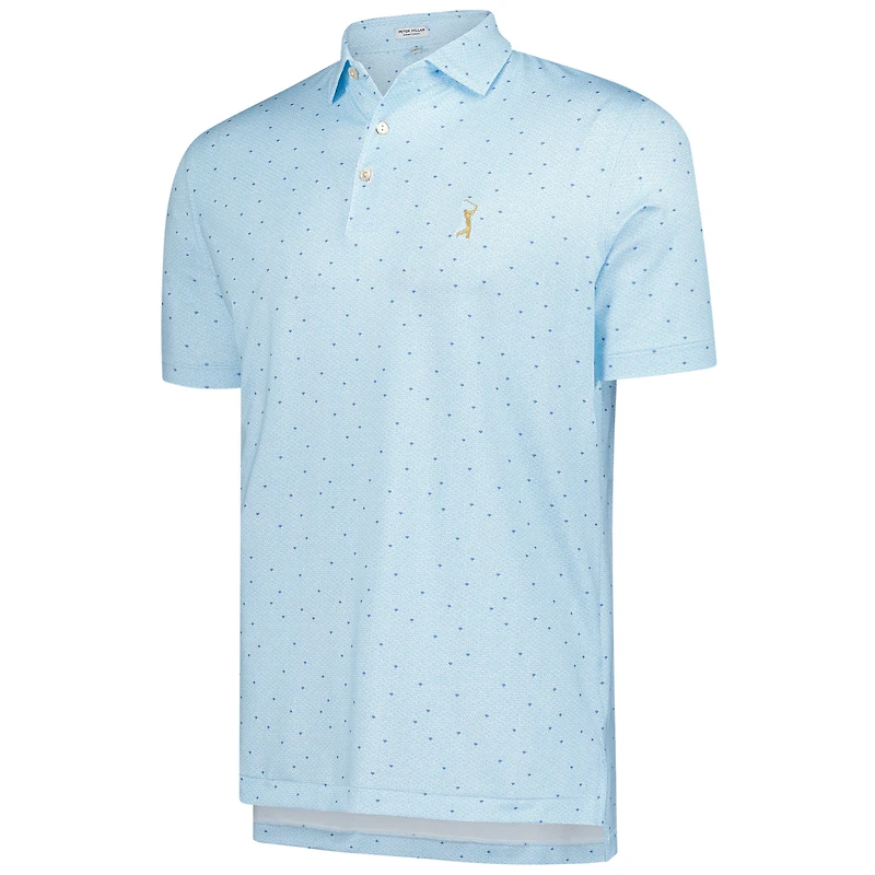 Polo Peter Millar bleu clair THE PLAYERS Tequila Sunrise Performance Jersey pour homme