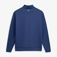 Men's Peter Millar Navy THE PLAYERS Perth Sugar Stripe Performance Quarter-Zip Pullover