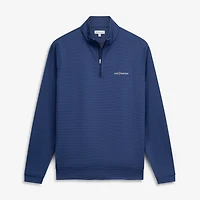 Men's Peter Millar Navy THE PLAYERS Perth Sugar Stripe Performance Quarter-Zip Pullover