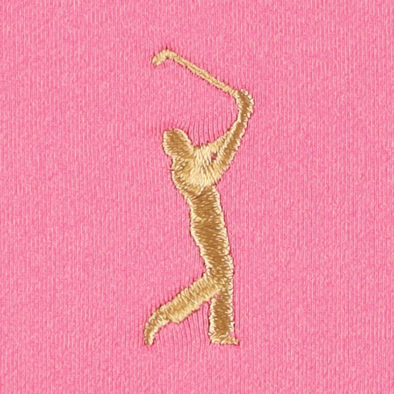 Haut à quart de zip Peter Millar rose THE PLAYERS Perth Melange Performance pour hommes