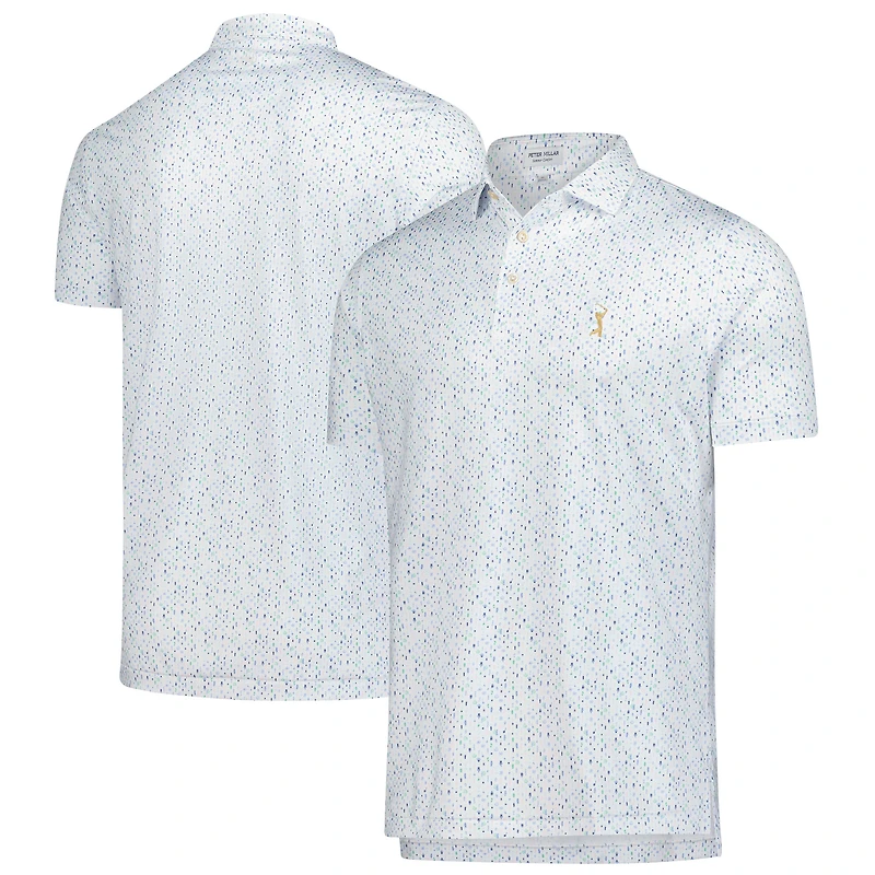 Men's Peter Millar White THE PLAYERS Cocktail Garnish Performance Jersey Polo