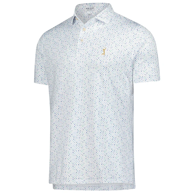 Men's Peter Millar White THE PLAYERS Cocktail Garnish Performance Jersey Polo