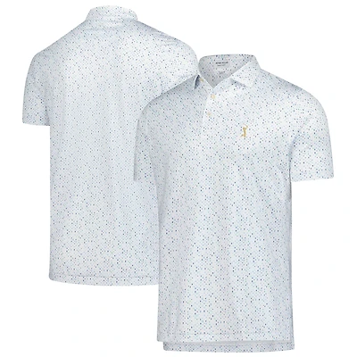 Men's Peter Millar White THE PLAYERS Cocktail Garnish Performance Jersey Polo