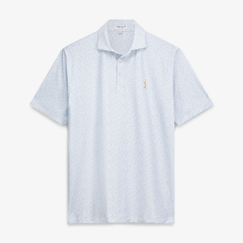 Men's Peter Millar White THE PLAYERS Paper Plane Performance Jersey Polo