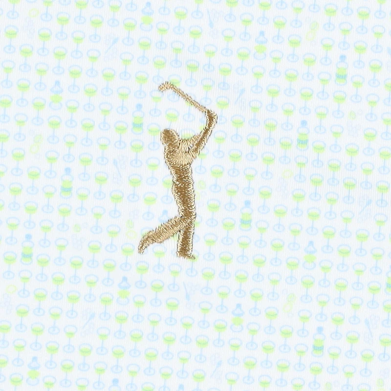 Polo en jersey blanc Peter Millar THE PLAYERS pour homme avec logo Bees Knees Performance