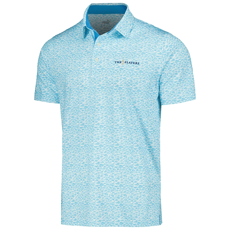 Men's Puma White/Aqua THE PLAYERS MATTR Piranha Polo