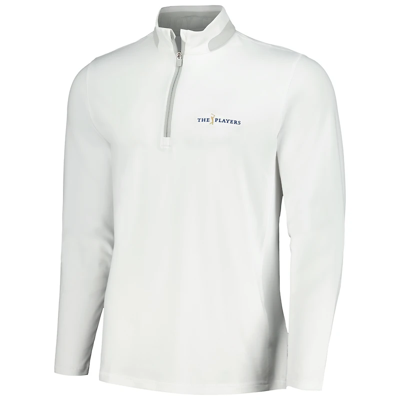 Haut léger à quart de zip Puma pour hommes blanc THE PLAYERS