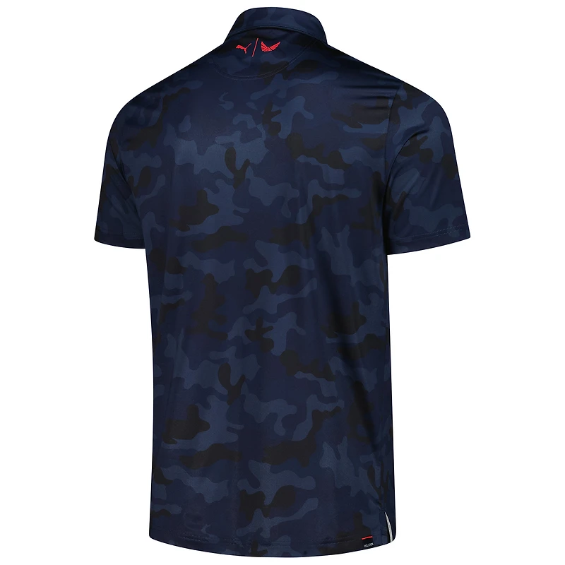 Polo camouflage bleu marine Puma x Volition America THE PLAYERS pour homme