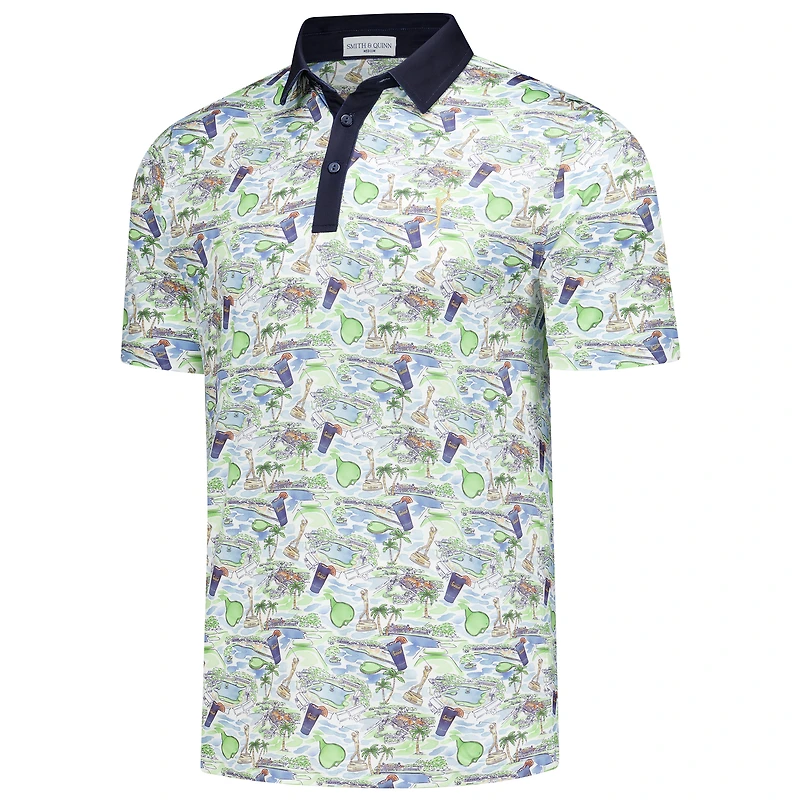 Men's Smith & Quinn White THE PLAYERS Island Time Teddy Polo